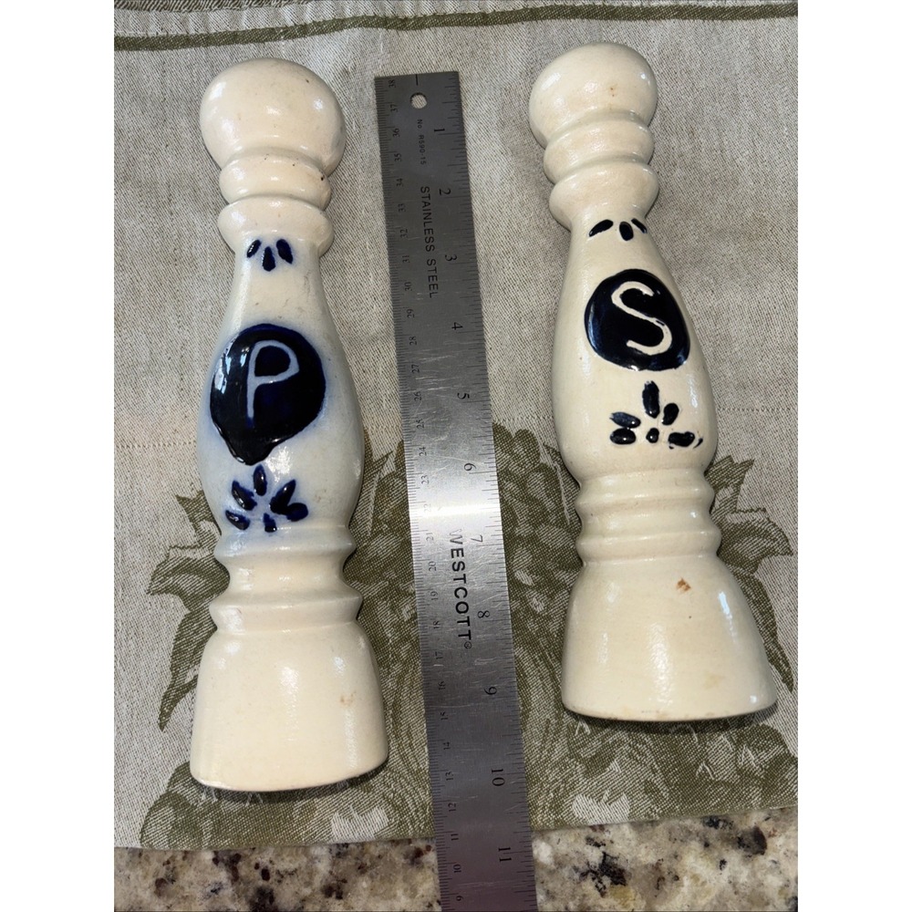 Handmade Stoneware Salt And Pepper Shakers. 3157